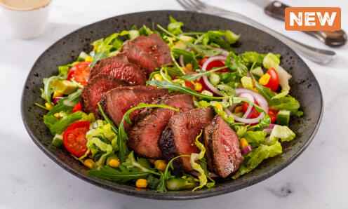 House Salad and Rump on a table
