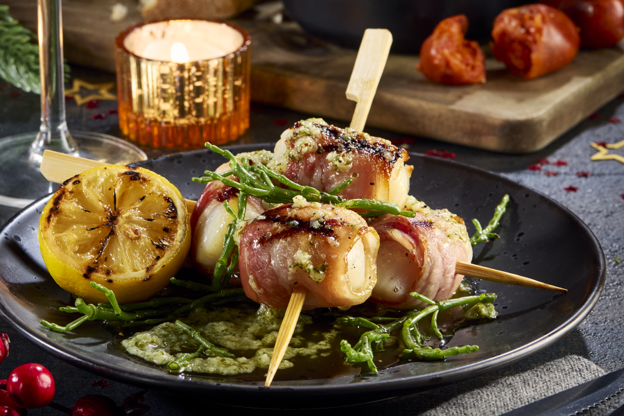 bar + block christmas dishes