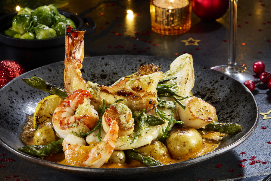 bar + block christmas dishes