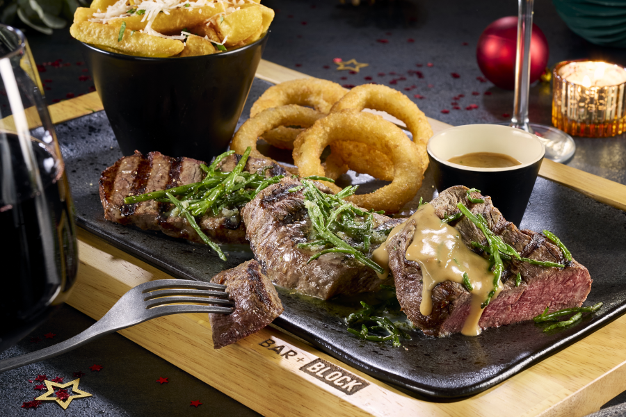 bar + block christmas steak sampler